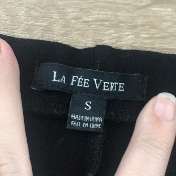 Anthro La fee verte faux suede & leather leggings - Picture 6 of 8